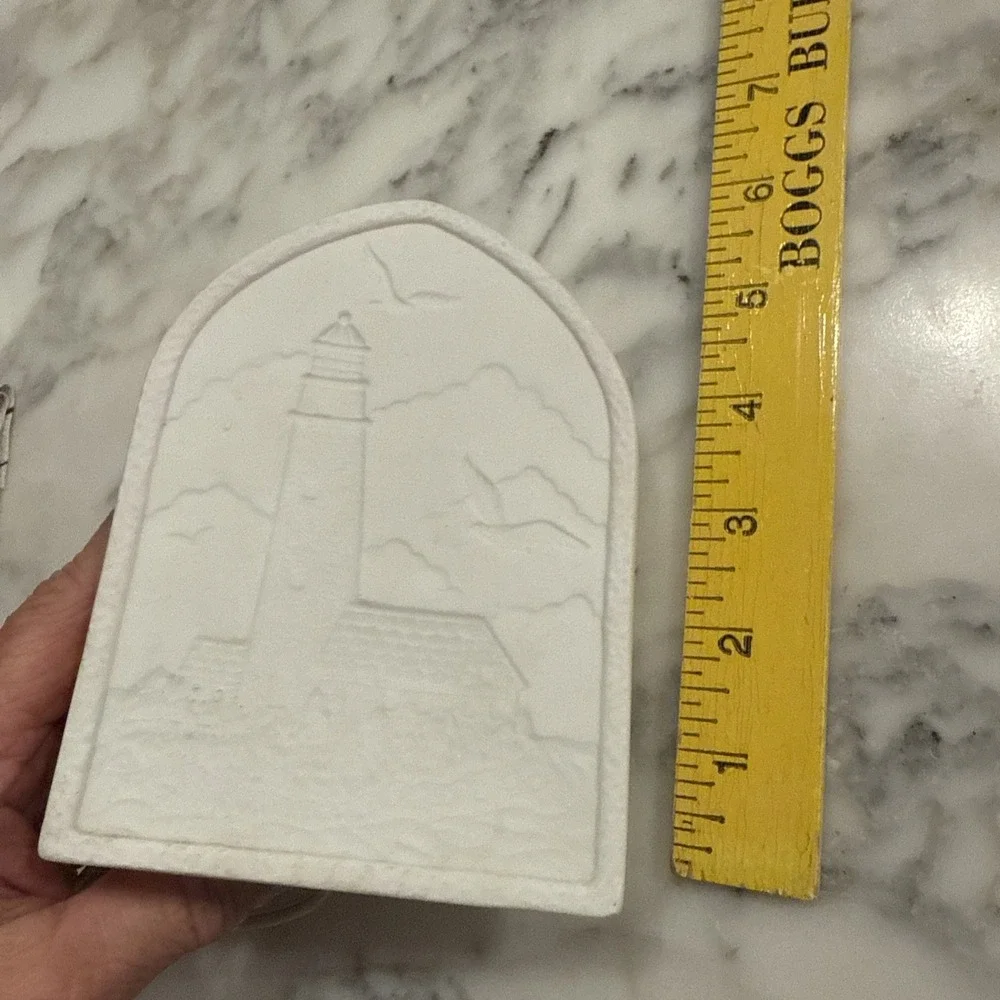 Lighthouse Ceramic Lamp Night Light 3D Image Mid Century Modern